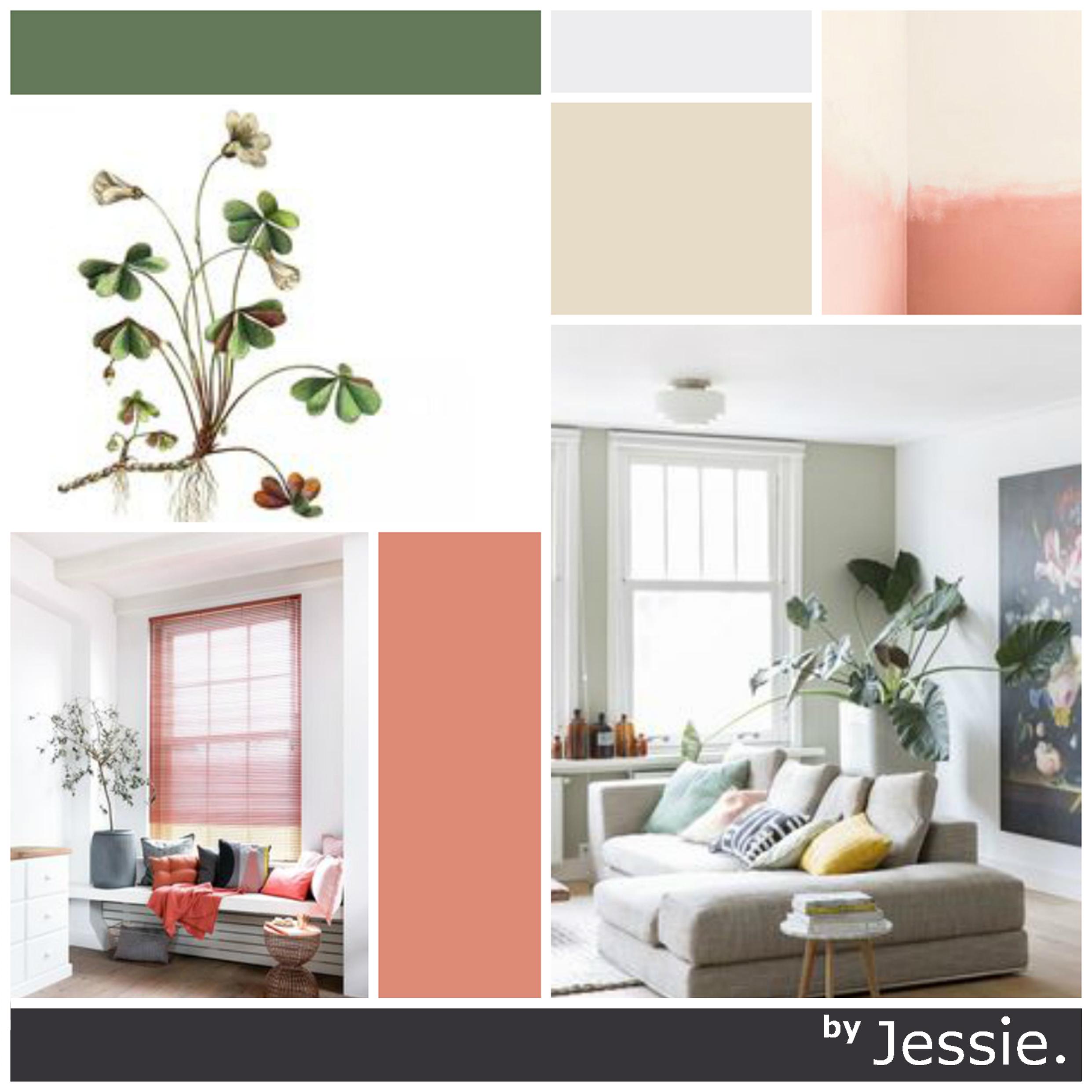 Portfolio byJessie. Moodboard Pink Plants Urban Jungle