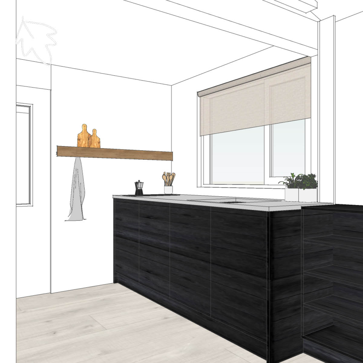 3D Ontwerp keuken HetHoutenHuisje Blog byJessie.